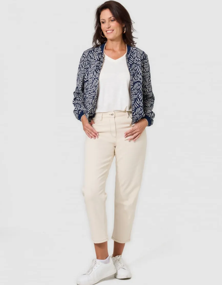Jean mom 7/8è coton beige