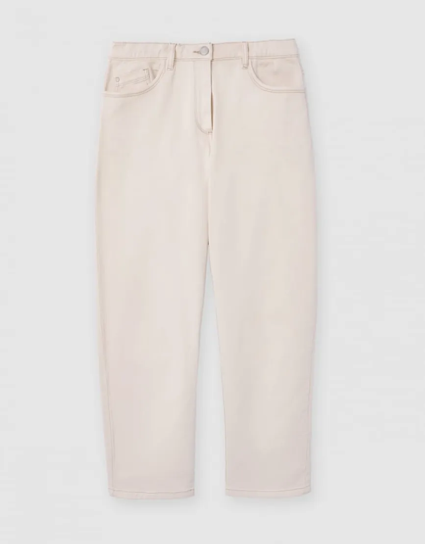 Jean mom 7/8è coton beige