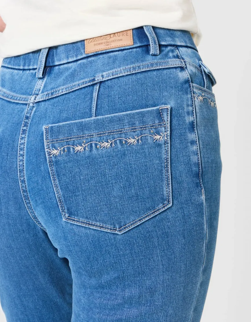 Jean regular coton bleu
