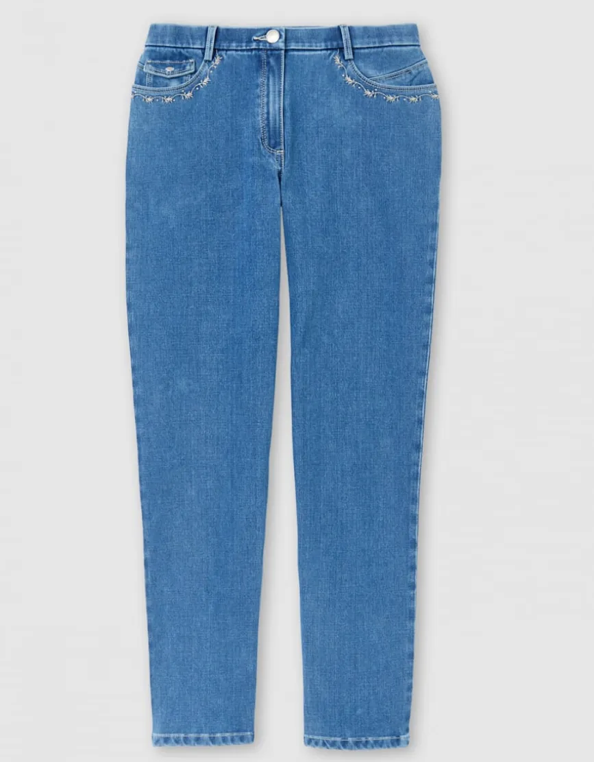 Jean regular coton bleu