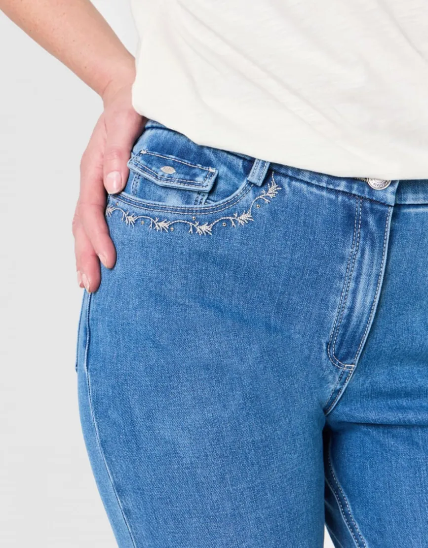 Jean regular coton bleu