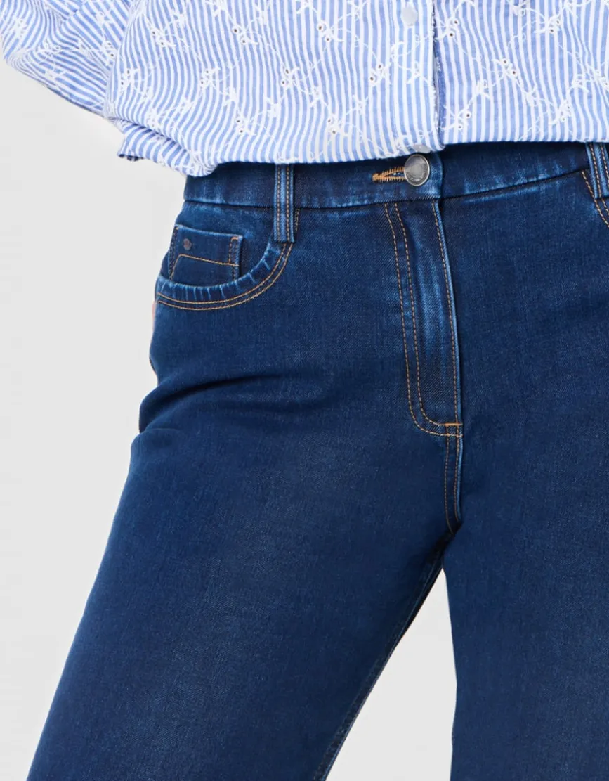Jean regular coton bleu