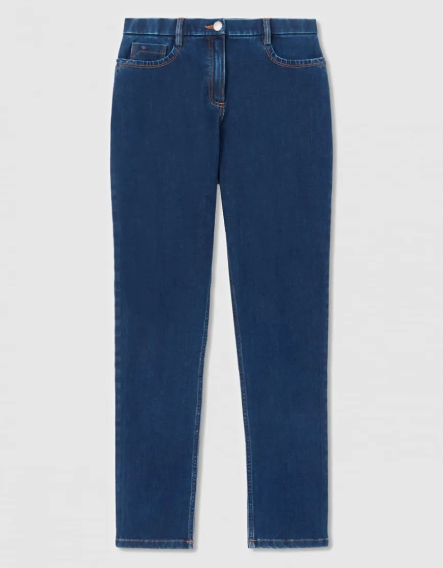 Jean regular coton bleu