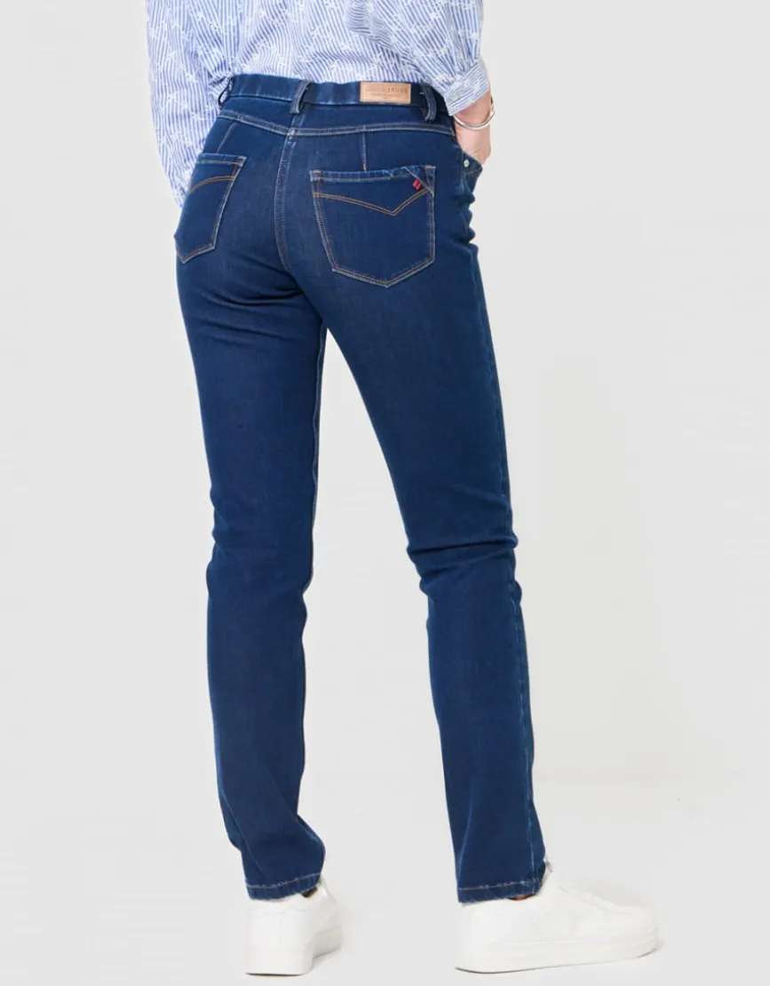 Jean regular coton bleu