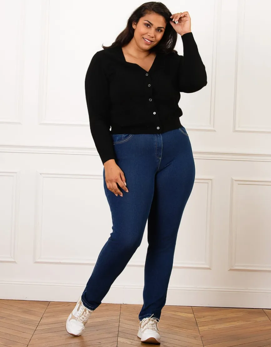 Jean regular coton bleu