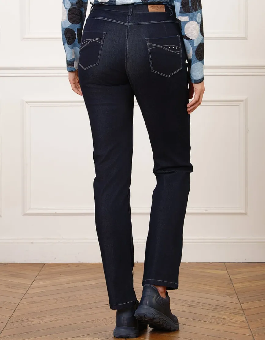 Jean regular coton bleu