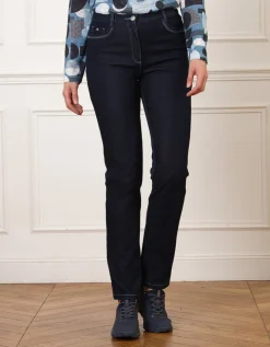 Jean regular coton bleu