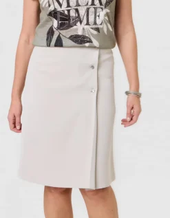 Jupe droite beige