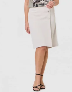 Jupe droite beige