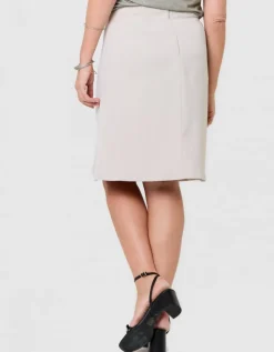 Jupe droite beige
