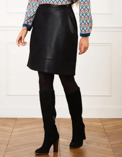 Jupe effet simili noir