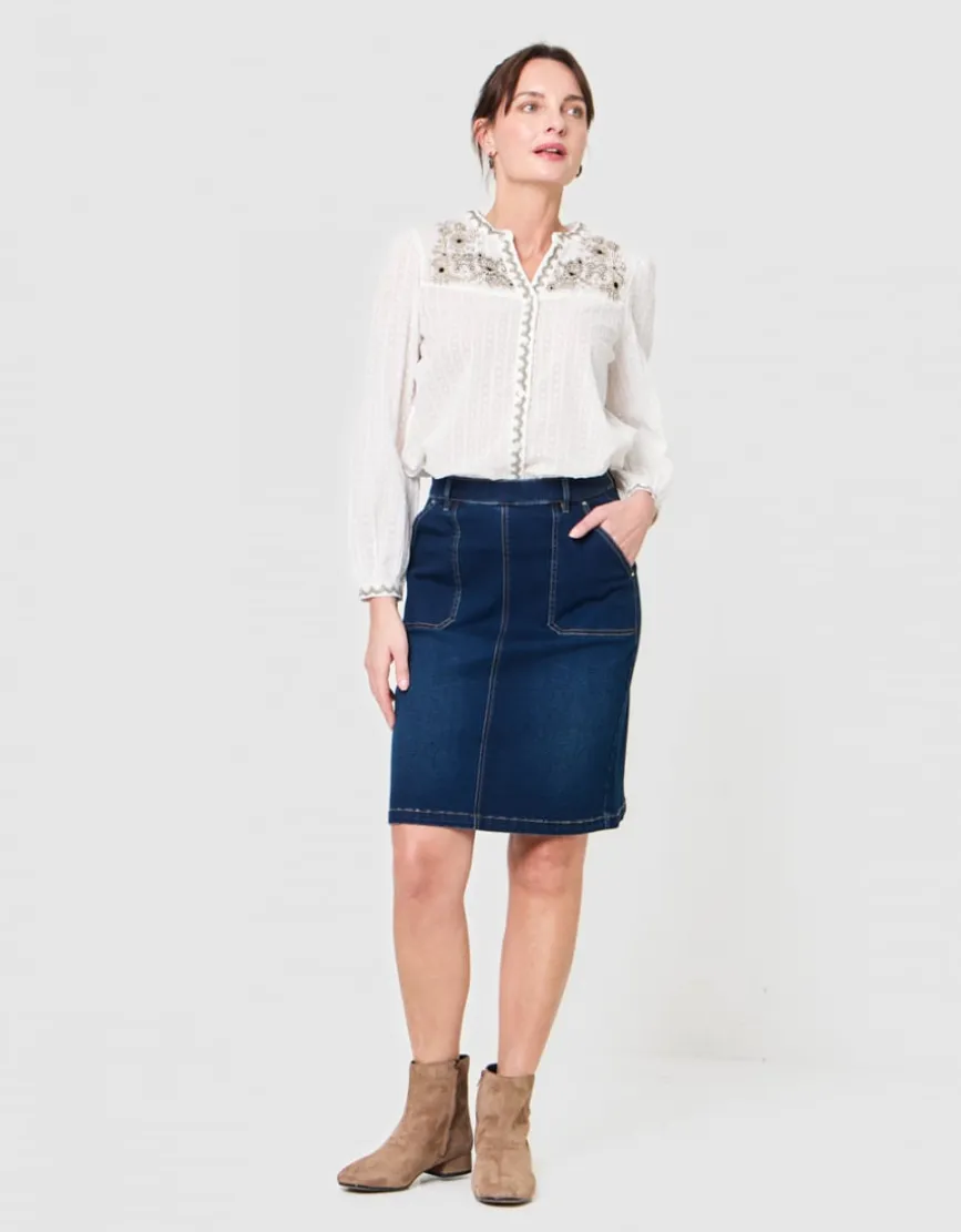Jupe en jean coton