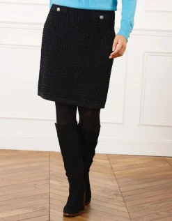 Jupe maille style tweed