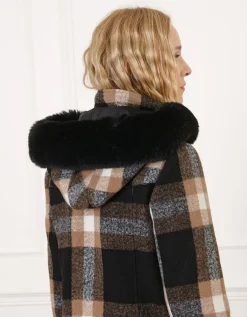 Manteau carreaux noir