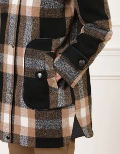 Manteau carreaux noir