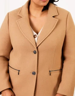Manteau chic laine beige