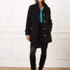 Manteau chic noir boutons