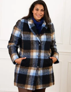 Manteau laine carreaux