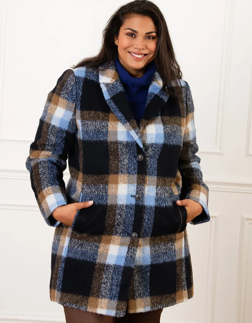 Manteau laine carreaux