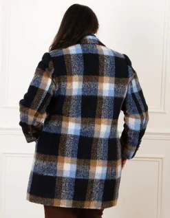 Manteau laine carreaux