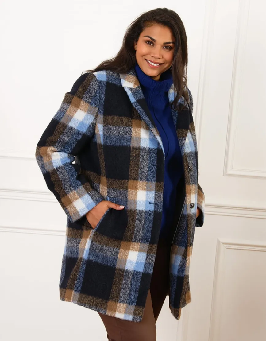 Manteau laine carreaux