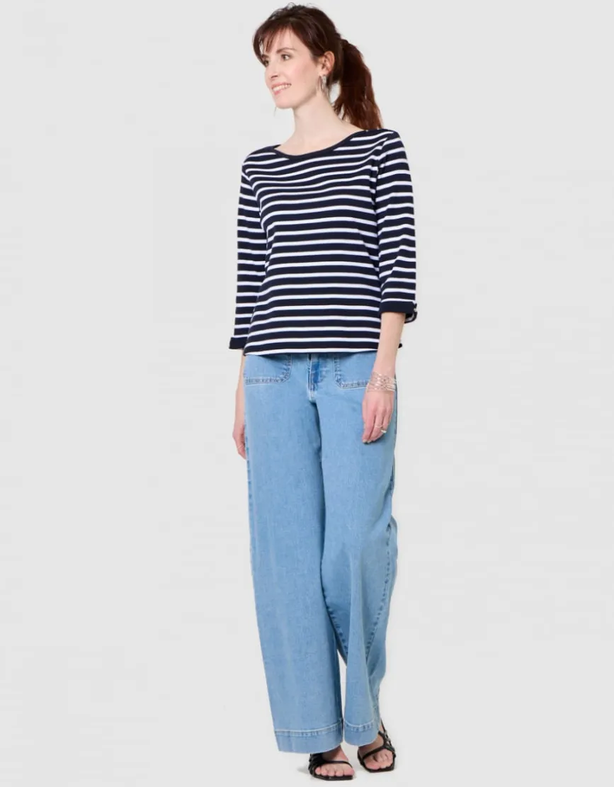 Marinière coton bleu