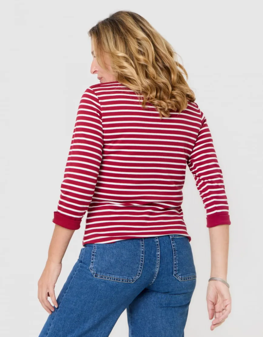 Marinière coton rouge