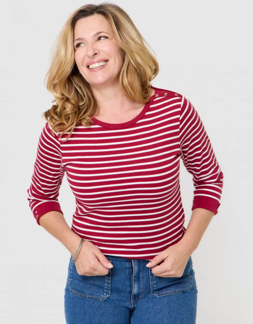 Marinière coton rouge