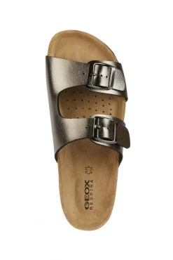 Mules cuir argenté GEOX