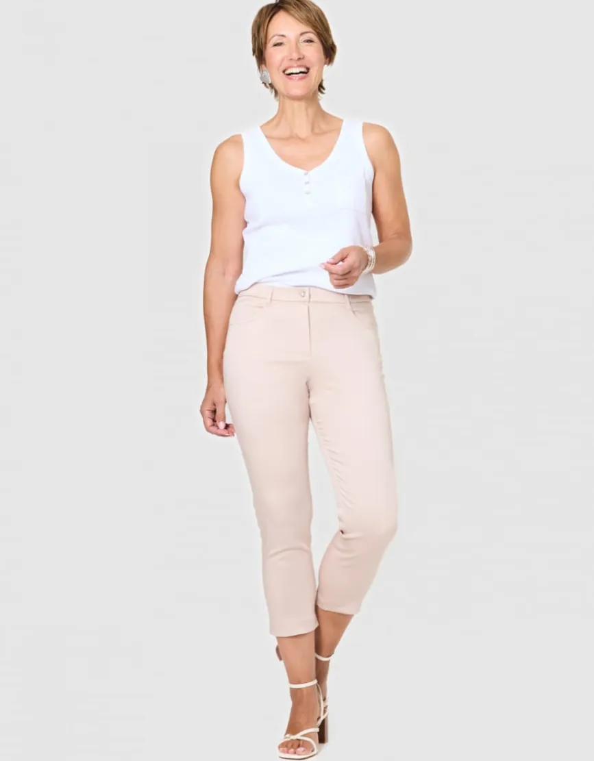 Pantacourt ajusté beige