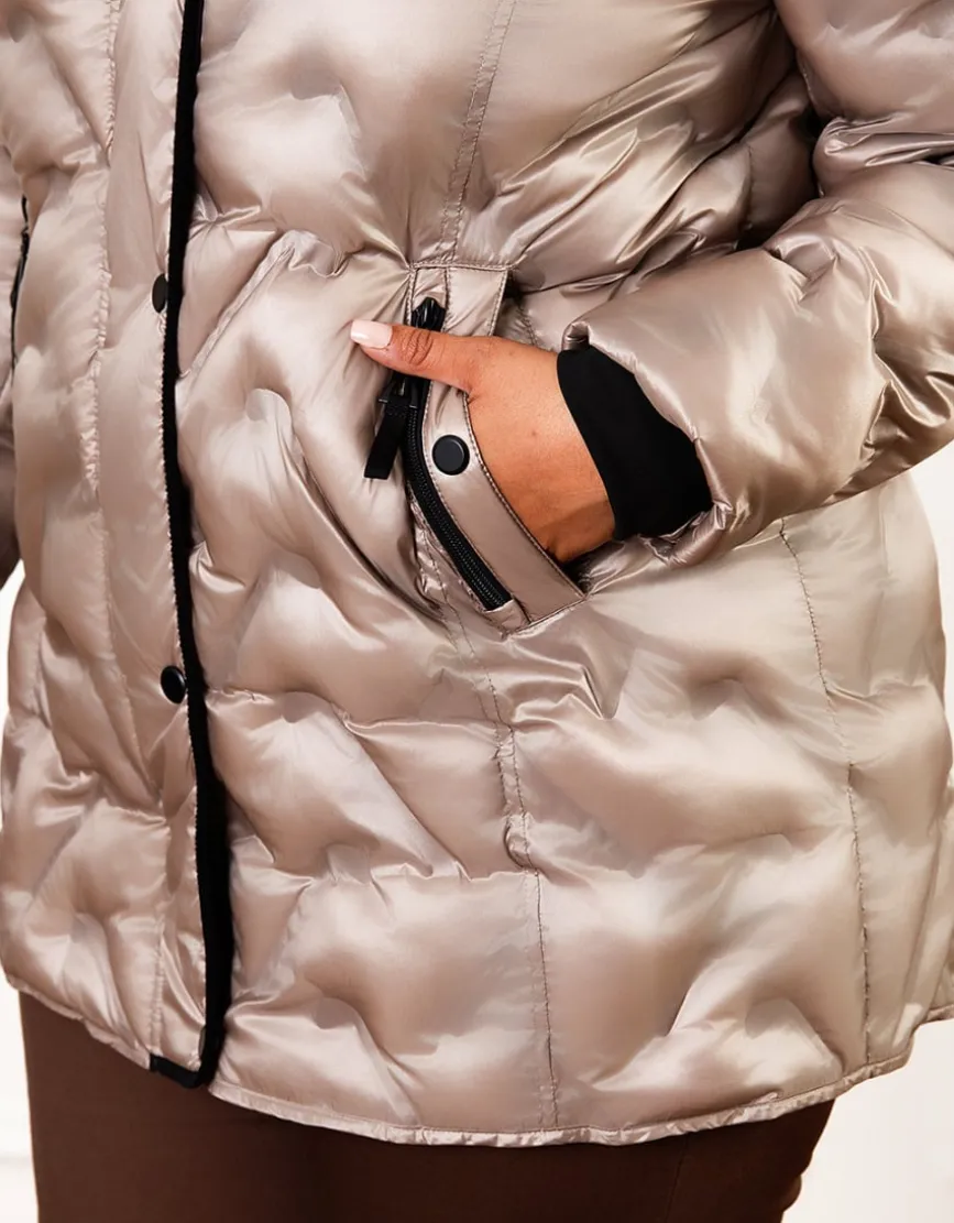 Parka chic taupe