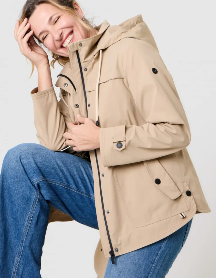 Parka déperlante beige
