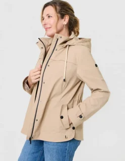 Parka déperlante beige