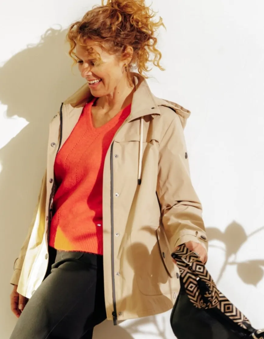 Parka déperlante beige