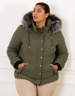 Parka kaki détails or