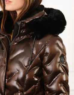 Parka longue chocolat