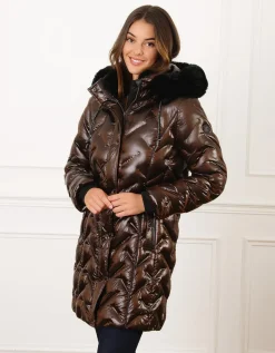 Parka longue chocolat