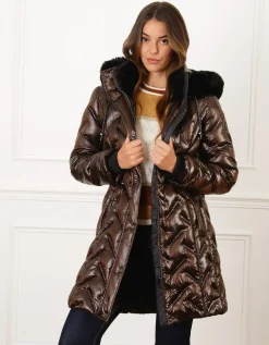 Parka longue chocolat