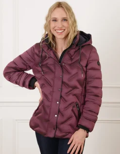Parka satinée prune