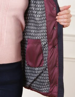 Parka satinée prune