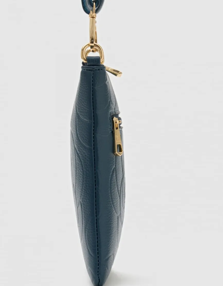 Pochette bandoulière bleu