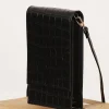 Pochette noire croco