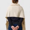 Poncho maille beige