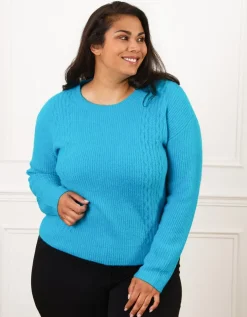 Pull chaud bleu turquoise