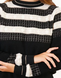 Pull chaud noir fantaisie
