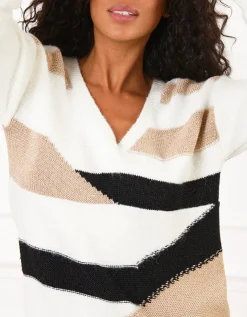 Pull chaud patch écru