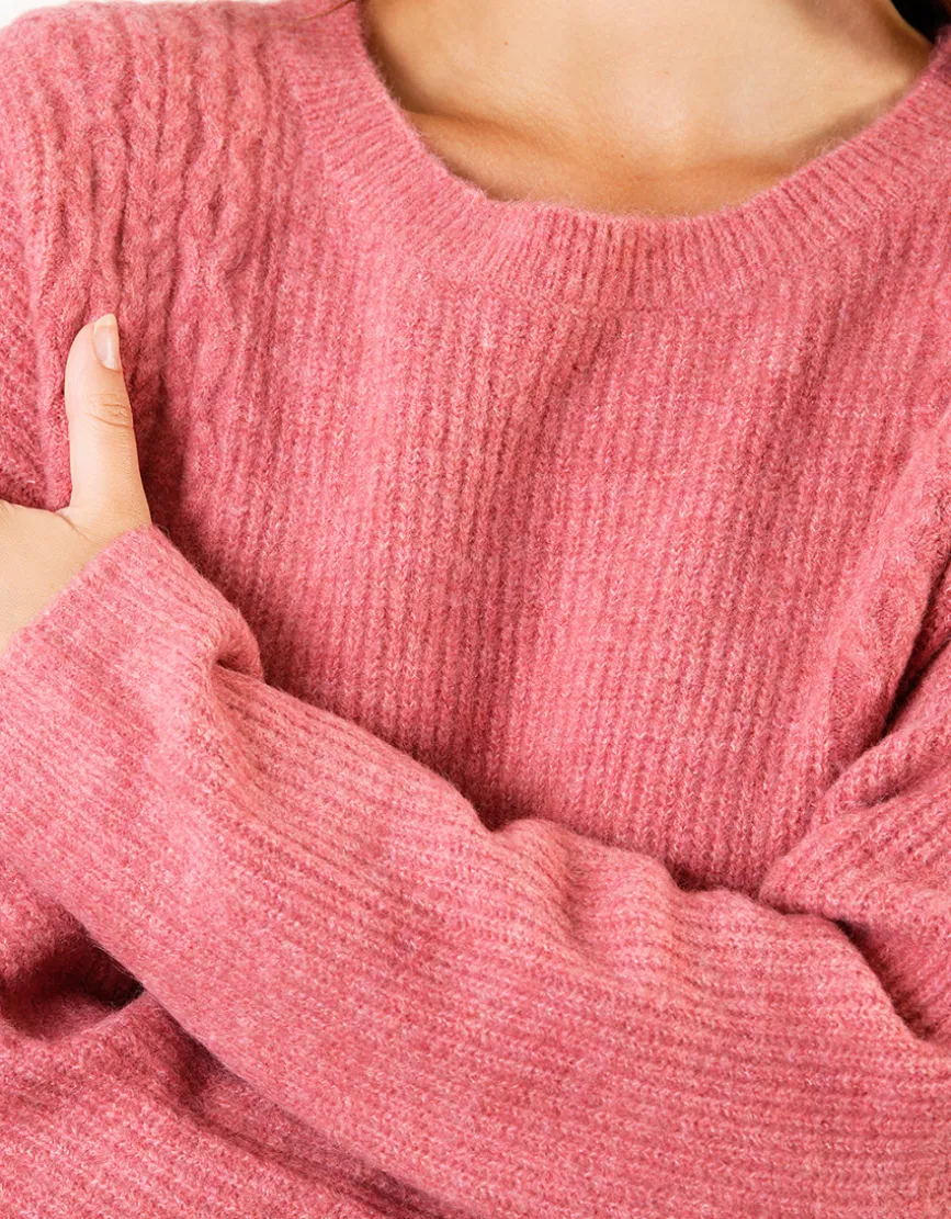 Pull chaud rose