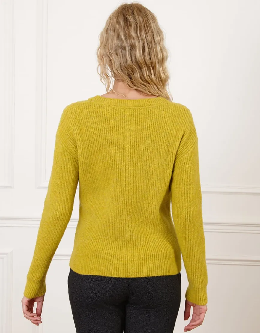 Pull chaud vert anis