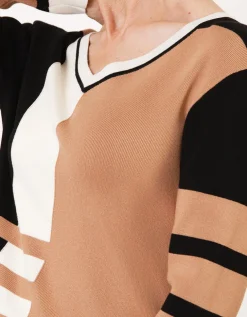 Pull color block camel