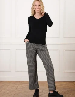 Pull col V noir